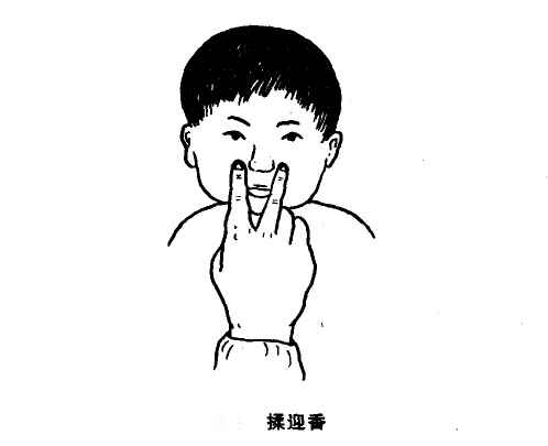 小儿鼻塞按摩图解(冬季风寒可佩戴口罩防寒保暖)